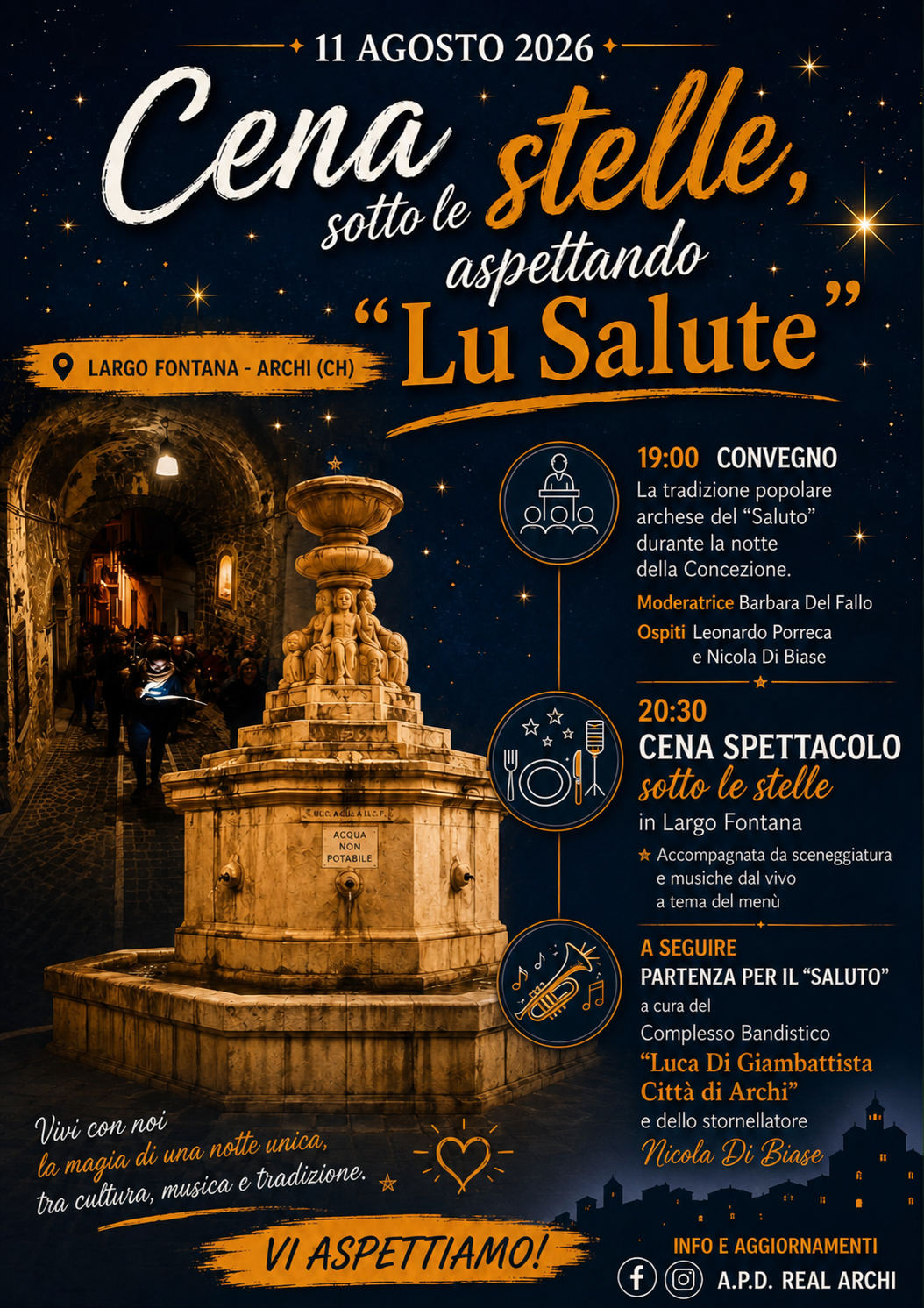 Locandina Cena sotto le stelle